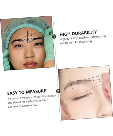 Housoutil 2pcs Ink Paper Eyebrow Measure Tool Simple Eyebrow Mapping Ruler Make up Wire Box - Buy Online on GoSupps.com