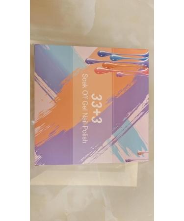 SHOWNAIL 36Pcs Gel Nail Polish Set - Soak Off, Base & Top Coat, Pastel, Neon & Glitter Colors | DIY Nail Collection 33A - Buy Online on GoSupps.com