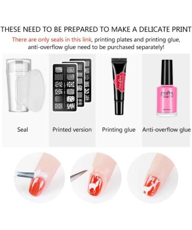 Buy ANCLLO Nail Art Stamper - Clear Silicone Stamping Jelly with Scraper | Perfect for DIY Nail Designs - International Shipping Available - Buy Online on GoSupps.com