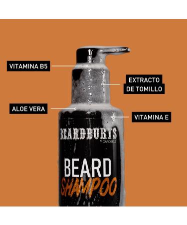 Beardburys 2 in 1 Beard Shampoo for Men | Face Wash & Beard Soap - Protects Skin & Leaves Beard Soft Sulphate & Paraben Free Vegan Amber Scent - 150ml - Buy Online on GoSupps.com