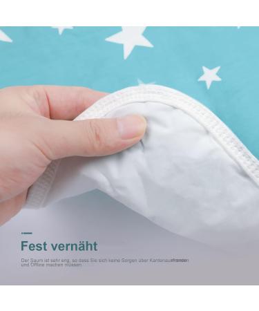 Washable Infant Wrapping Pad - 2 Pack 60x75 cm Breathable & Waterproof Baby Urine Mat Cover - Imagination Stars Design in Blue - Buy Online on GoSupps.com