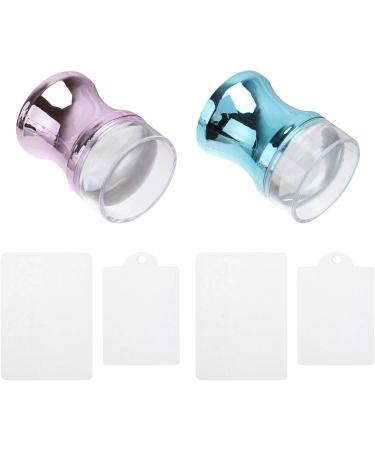 Beaupretty 2 Sets Nail Stamp Silicone Nail Art Stamper Nail Art Stamping Kit Nail Silicone Stamper Transparent Soft Stamper Nail Manicure Tools Peg Board Silica Gel Metallic Color Child - Buy Online on GoSupps.com