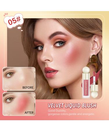 Duoffanny Liquid Blush Stick #05 Love | Matte Rouge Blush | Dewy Natural Look | Breathable Cheek Makeup | International Shipping - Buy Online on GoSupps.com
