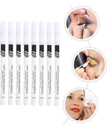PLAFOPE 48 Pcs Eyeliner Pencil Highlighter Eyeliner Pens Woman Iluminador Makeup Eyeshadow Wooden Pole White - Buy Online on GoSupps.com