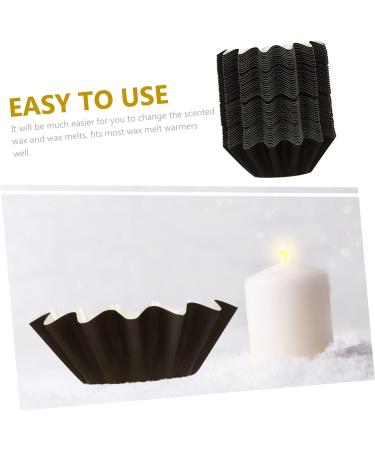 Abaodam 50 Pcs Wax Paper Warmer Liner | Food-Grade Wax Melt Liner for Fragrance Candles | Black 8x8x3cm | International Shipping Available - Buy Online on GoSupps.com