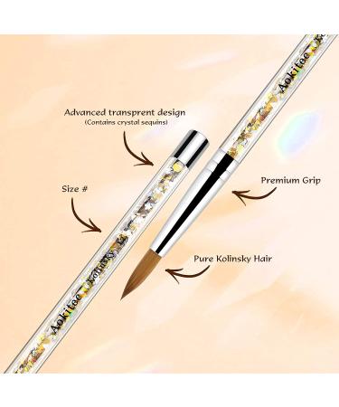 Buy #18 Sable Kolinsky Acrylic Nail Brush - Zobelhaar Nail Art Tool for Gel & Acrylic Nails - Best Manicure Brushes for Professional Use - Buy Online on GoSupps.com