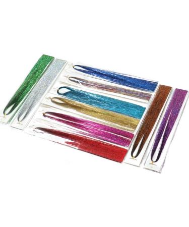 Doren Tinsel Hair Extensions Sparkling Shiny Rainbow Silk Hair Accessories 120cm 180-200 Strands/bag total 18 bags (18 colored One bag for each color) 120 cm 18 colored One bag for each color - Buy Online on GoSupps.com