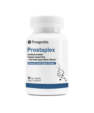 Trexgenics PROSTAPLEX Advanced Prostate Health with beta-sitosterol Saw Palmetto Stinging nettle pygeum pumpkin seed turmeric Quercetin lycopene Selenium Vitamin D3 Zinc Boron and K2-7 (60 Vcaps)