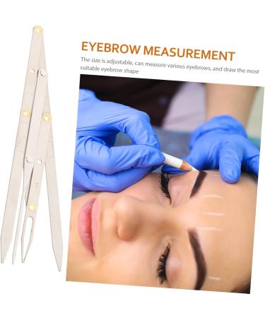 Mobestech 3 pcs Generation Measure Golden Steel Second Tools Eyebrow Makeup Sliding Metal Ratio Positioning 25x5x0.6cmx3pcs Silverx3pcs - Buy Online on GoSupps.com