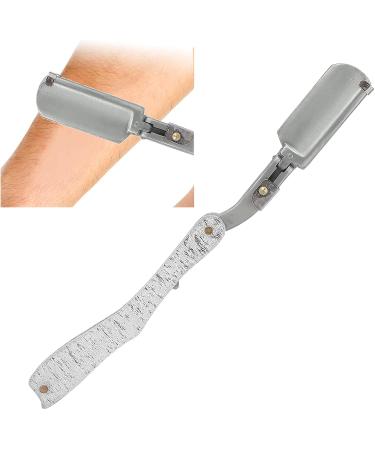 Razor Manual Beard Shaver with No Peeled Lacquer Crystal Plate Handle - Silver Barbershop Quality - Buy Online on GoSupps.com