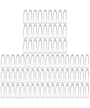 iplusmile 300 Pcs Safety Pin Sewing Safety Girl Scout Swaps Cloth Diaper Locking Diaper Kilts Baby Safety Hijab Pin Pines Toddler Bibs Baby Diaper Pin Crafts Newborn Clothing Plastic White 5.4x1cmx3pcs Whitex3pcs