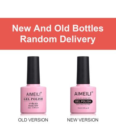 AIMEILI Gel Nail Polishes Red Black Glitter Gel Polish Set Soak Off UV LED Nail Salon Set Gel Varnish Manicure Set - Long Lasting & Easy to Apply 6pcs X 10ml - Kit 21 KIT6-21 1.67 ml (Pack of 6) - Buy Online on GoSupps.com