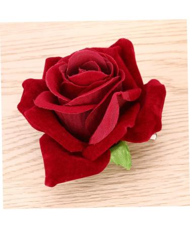 iplusmile 2 1 Rose Flower Hair Retro Decor Small Flower Hair Clips Flower Pin Girls Headbands Hair Bands for Womens Hair Cloth Artificial Flowers Rose Hair Clip Dress Bridegroom Safflower Rosso - Buy Online on GoSupps.com