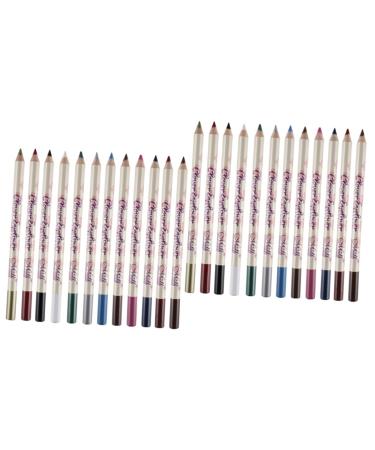 WOONEKY 24 Pcs Eyeliner Pen Eyeliner Stick Brown Eyeshadow Pencil Eyeshadow Colored Eyeliner Blue Eyeliner