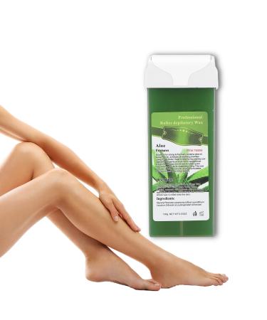 Roll On Wax Waxup Roller Waxing Kit for Women and Men Hair Removal Wax Kit Oil Wax Remover with 100g Net Content (Aloe)