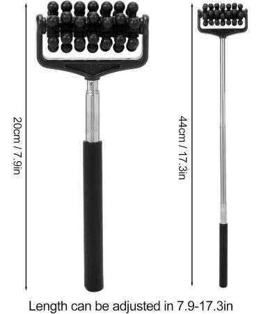 Telescopic Back Massage Scooter - Extendable Roller Massager for Sore Muscles Relief | Black | Men & Women | Ideal for Muscle Relaxation - Buy Online on GoSupps.com