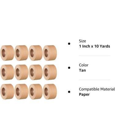 Tondiamo Micropore Tan Surgical Tape - 1 Inch x 10 Yards (12 Rolls) | Skin-friendly Adhesive Medical Tape for Face, Nose, and Mouth | Breathable and Non-Woven Paper Tape - Buy Online on GoSupps.com