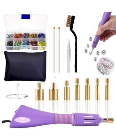 Hotfix Applicator Tool Set Hot Fix Strass Applicator Set contains 7 different sizes tweezers cleaning brush 2 pencils and hotfix street stones