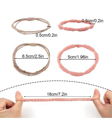 JOCXZI Hair Bobbles Girls Boho - 20 Pieces 5 Styles Hair Scrunchie Bracelet Elastic Hair Bands Hair Tie Bracelet Cute Hair Scrunchie Women Boho for Thick Hair Ponytails - Buy Online on GoSupps.com