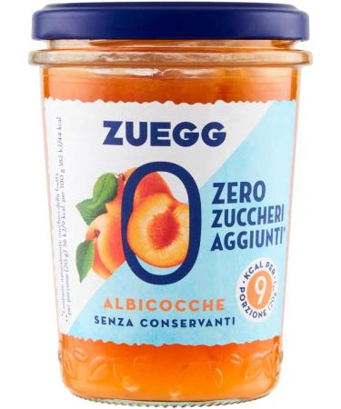 Italian Gourmet E.R. Zuegg Zero Zuccheri Sugar Free Apricot Jam 220g + Polpa Italian Gourmet 400g (Pack of 6)
