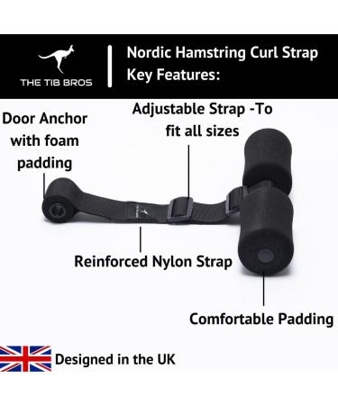 Nordic Hamstring Curl Strap - Abdominal Crunch & Sissy Squat | Easy Setup Premium Comfort Durable | International Shipping - Buy Online on GoSupps.com