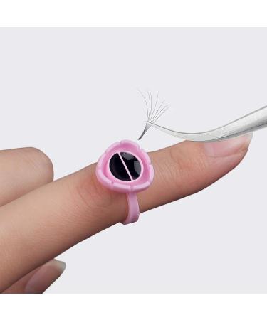 Fenshine 100 PCS Lash Glue Holder Ring Cups - Pink | Eyelash Extension Supply for Volume Lashes | Quick Blossom Cups - 2 Methods of Use - Buy Online on GoSupps.com