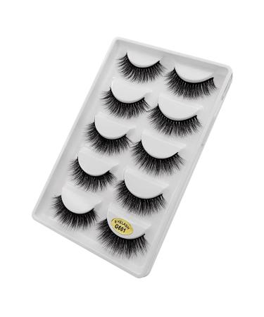 UAMOU Lashes 10/20/50/100 Boxes Mink Eyelashes 5 Pairs Natural False Eyelashes Thick Fluffy Faux Cils Lashes In Bulk G6 Cheerfully (Color : G601S Size : 30 boxes)