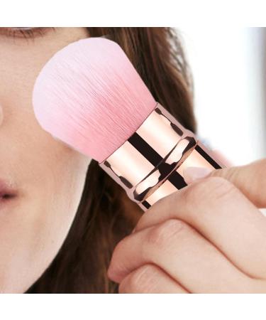 Sklmdrnk Portable Makeup Brush | Telescopic Small Cosmetics Brushes - Soft Face Makeup Brushes Beginner Friendly Powder Brush for Foundation Gold - Buy Online on GoSupps.com