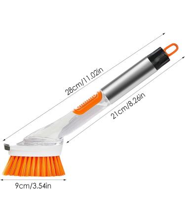 Kitchen Dish Scrub Brush | Dish Scrub Brush - Long-Lasting Sturdy Ergonomic Kitchen Brush Effective Household Cleaning Tools - Buy Online on GoSupps.com