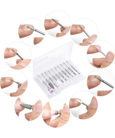 10 Pcs Nail Drill Bits Set - Tungsten Carbide & Ceramic Files for Acrylic Nails - Cuticle Polishing Tools for Gel Manicure & Pedicure at Home or Salon - Buy Online on GoSupps.com