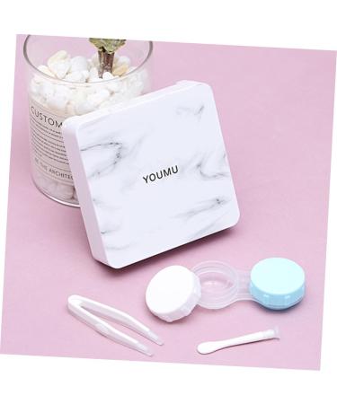 Partykindom Mini Marble Contact Lens Container & Cleaning Case - Stylish & Convenient Care Solutions - Buy Online on GoSupps.com