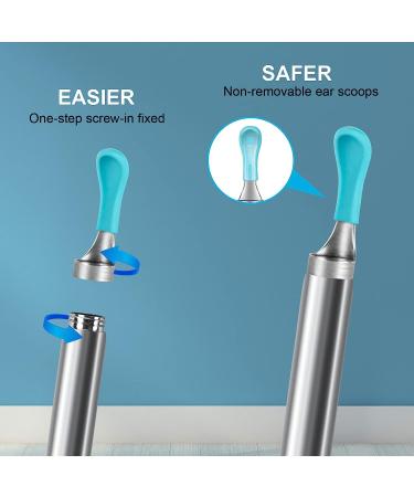 Ear Wax Removal Tool Replacement Tips - 8 Silicone Ear Spoons Set (3.5mm Dia.) - Buy Online on GoSupps.com
