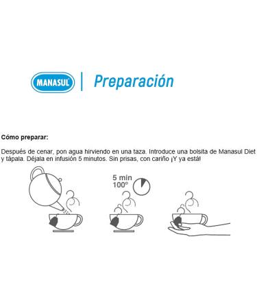  HE MANASUL MANASUL - Digestive infusion with Sen and horsetail with mint and licorice. Thinning infusion. Diet. Box of 25 sachets - Buy Online on GoSupps.com