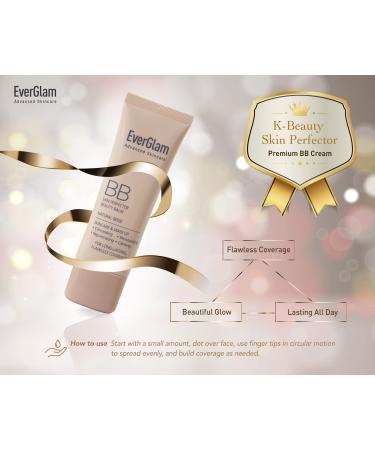 EverGlam K-Beauty Skin Perfector BB Cream - Light Medium for Flawless, Natural Glow | Multi-Function Tinted Moisturizer for All-Day Dewy Finish - Buy Online on GoSupps.com