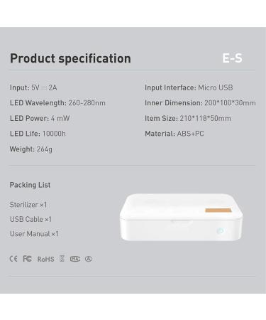 UV Light Sanitizer Box - 99.99% Sterilization Rate for Phone, Toothbrush, Jewelry, Glasses, Nail Tools, Keys & Aromatherapy - Buy Online on GoSupps.com