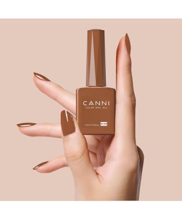 CANNI 6Pcs Hema-Free Nude Brown Gel Nail Polish Set - Dark Brown Fall Colors for DIY Home Salon & Holiday Gifts - 9ml Portable Nail Art Kit - Buy Online on GoSupps.com