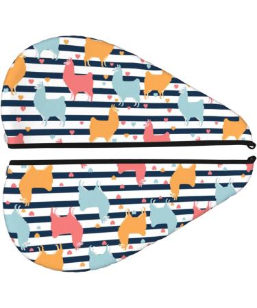 Colorful Llama Microfiber Hair Towel Wrap | Super Absorbent Coral Velvet Quick Dry Cap for Long Curly & Thick Hair - Best for Women - Buy Online on GoSupps.com