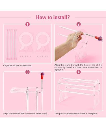 Suneerplay Clear Acrylic Headband Holder Organizer Stand for Women and Girls - Buy Online on GoSupps.com