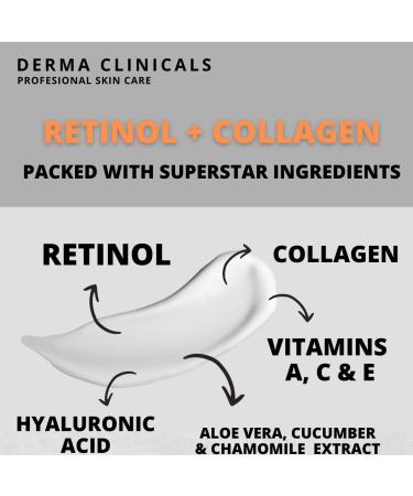 Retinol + Collagen Anti-Aging Face Cream - Hyaluronic Acid & Vitamin C | Day & Night Moisturizer - Firming Anti-Wrinkle Cream 4oz - Buy Online on GoSupps.com