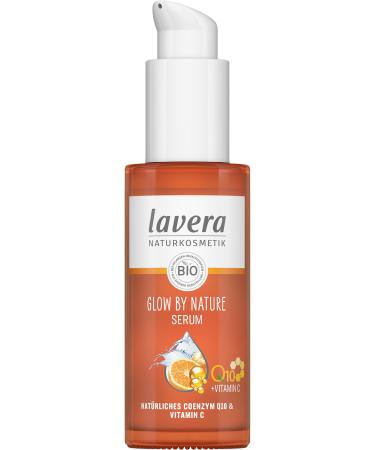 lavera GLOW BY NATURE Serum - natural cosmetics - vegan - Q10 & Vitamin C - moisturizing - anti-wrinkle - revitalizing - firm skin - PETA certified - 1 x 30 ml