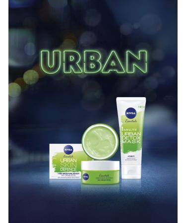 NIVEA 3-IN-1 Urban Skin Detox Clay Wash 150ml Detoxing Face Mask for All Skin Types Face Wash Natural Clay Mask with Black Rice & Green Tea Extract. - Buy Online on GoSupps.com