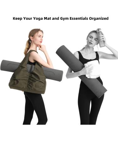 Women's Yoga Gym Bag with Shoe Compartment & Mat Holder, Burnt Olive - Medium - Buy Online on GoSupps.com
