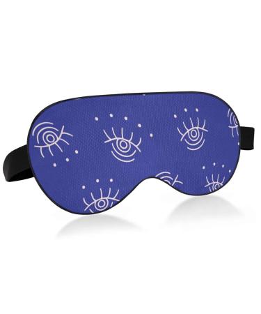 Haskirky Light Blocking Eye Mask Breathable and Adjustable Adult Men and Women Travel on Business Trips Yoga Meditation Light Smooth Comfortable Eye Mask Office Deep Sleep Goodies Aztec Evil Eyes