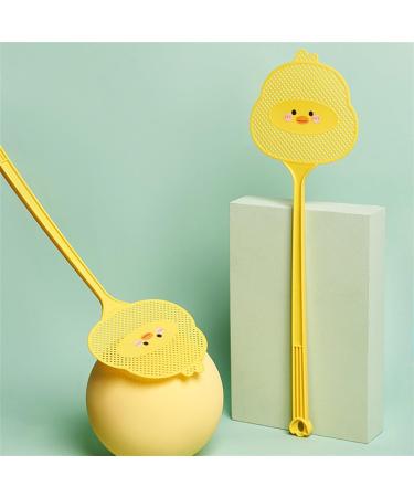 BAMFY 4 Pcs Fly Swatters Durable and Thickened Plastic Manual Fly Killer Heavy Duty with Long Handle Fly Swatters for Indoor Outdoor Mosquitoes Bees Flies Yellow - Buy Online on GoSupps.com