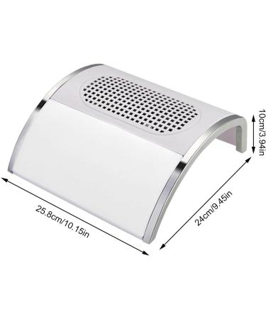 80W Nail Dust Collector Low Noise Nail Equipment with 2 Fans Strong Suction Nail Dust Collector for Beauty Salon and Household White - Buy Online on GoSupps.com