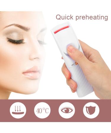 Heated Eyelash Curler Electric Eye Lashes Curler USB Intelligent Temperature Control Quick Preheating Ergonomic Design Heated Lash Curler (Blanco) - Buy Online on GoSupps.com