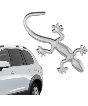 Gecko Car Stickers - Fashion 3D Gecko Shape - Handmade Glass & Metal Outdoor Gecko Wall Art for Patio Fence Car Decal Car Styling Accessories Samuliy Silver - Buy Online on GoSupps.com