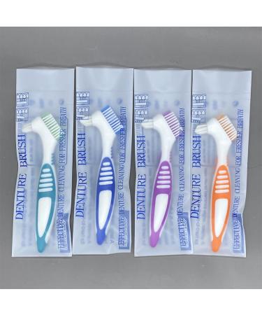 Denture Cleaning Brush with Ergonomic Handle & Case - Multi-Layered Bristles for Home & Travel | Perfect False Teeth Care Tool - Buy Online on GoSupps.com