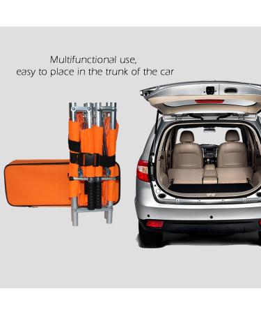 Folding Medical Stretcher Aluminum Alloy Stretcher with Handles First Aid Rescue Stretcher Lightweight Alloy Folding Stretcher and Carry Bag Orange - Buy Online on GoSupps.com