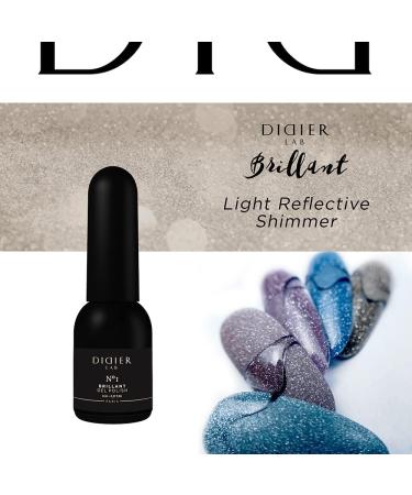 Didier Lab - Premium UV Gel Nail Polish - Brillant No. 01 - Gel Nail Varnish - Nail Art - Long-Lasting High Gloss Wear - Blue Gel Nail Polish - Gel Nails - Glitter Gel Nail Polish - Rich Pigment - Buy Online on GoSupps.com